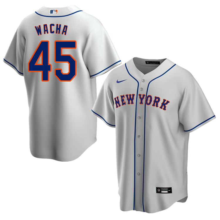Nike Men #45 Michael Wacha New York Mets Baseball Jerseys Sale-Gray